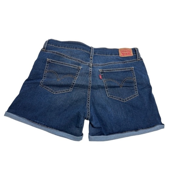 Levi's Blue Jean Shorts with Distressed Details - Picture 2 of 6